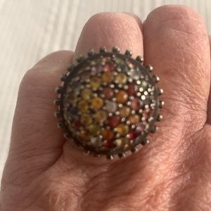 MCL Design Sterling and Enamel Sapphire Ring from Neiman Marcus.